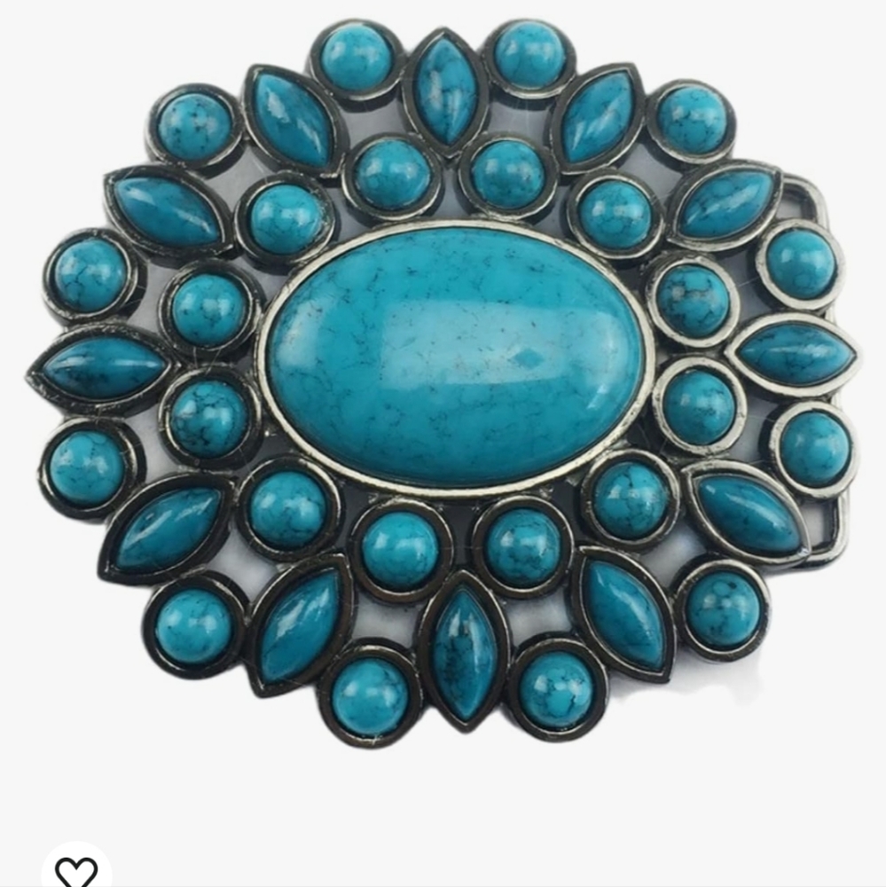 New Western turqouise belt buckle